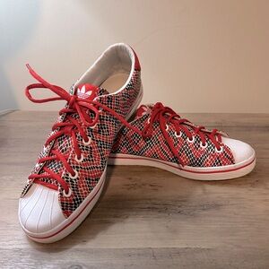 Adidas Originals Vulc Star Low EF Snakeskin Collegiate Red & Black - W-Size 7.5